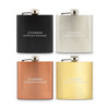 Personalized Black Hip Flask - Groomsman Cursive Font