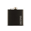 Personalized Black Hip Flask - Groomsman Gift - Vertical Name