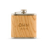 Personalized Wood Flask - Modern Monogram - Groomsmen Gift