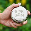 Personalized Silver Flask - Round - Sink or Swim