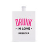 Personalized Flask in White Stainless Steel - Bridesmaid Gift - Drunk in Love
