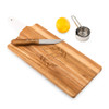 Personalized Cutting Board with White Handle - Wood - Signature