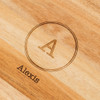 Personalized Wood Cutting Board - Rectangle - Circle Monogram