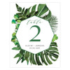 Personalized Table Numbers Cards - Wedding Reception - Greenery