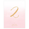 Personalized Table Numbers Cards - Wedding Reception - Aqueous - Pastel Pink