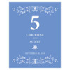 Personalized Table Numbers Cards - Wedding Reception - Forget Me Not - Periwinkle