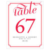 Personalized Table Numbers Cards - Wedding Reception - Expressions - Red