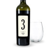 Personalized Wine Bottle Table Numbers - Wedding Reception - Pinstripe