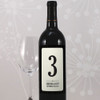 Personalized Wine Bottle Table Numbers - Wedding Reception - Pinstripe