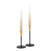 Modern Black Taper Candle Holders with Gold