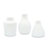 White Vase Set - Clay - Ceramic - Reception Centerpieces