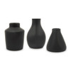 Black Vase Set - Clay - Ceramic - Reception Centerpieces