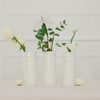 White Vase Set - Cylinder - Ceramic - Reception Centerpieces