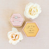 Personalized Wedding Ring Box - Velvet Hexagon - You & Me