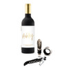 Personalized Corkscrew Gift Set - Wine Bottle Shaped - Script