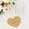 Disposable Paper Coasters - Wedding, Bridal Shower, Engagement Party - Love