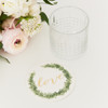 Disposable Paper Coasters - Wedding, Bridal Shower, Engagement Party - Love Wreath