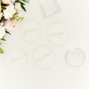 Disposable Paper Coasters - Wedding, Bridal Shower, Engagement Party - Mr. & Mrs.