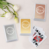 Personalized Metallic Playing Card Favors - Custom - Love Wreath