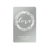 Personalized Metallic Playing Card Favors - Custom - Love Wreath - Silver