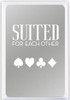 Personalized Metallic Playing Card Favors - Custom - Suited - Silver