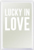 Personalized Metallic Playing Card Favors - Custom - Lucky in Love - Pearl