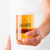 Personalized Can Shaped Beer Glass - Drinking Glass - Diamond Emblem