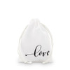 Muslin Drawstring Favor Bags - Small - "Love"