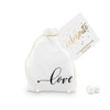 Muslin Drawstring Favor Bags - Small - "Love"