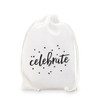 Muslin Drawstring Favor Bags - Medium - "Celebrate"