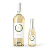 Personalized Wine Bottle Labels - Love Wreath