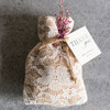 Burlap & Lace Drawstring Favor Bags - Rustic Chic