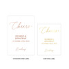 Personalized Foil Wine Bottle Labels - Cheers