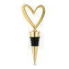 Gold Heart Bottle Stopper Favors - Wedding