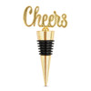 Gold Wine Bottle Stopper Favors - Cheers - Wedding