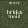 Personalized Bridesmaid Gift Bracelet Set - Desert Floral - Grass Green