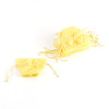 Organza Drawstring Favor Bags with Bow - Lemon Yellow