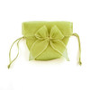 Organza Drawstring Favor Bags with Bow - Lime Juice