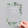 Acrylic Wedding Invitations - Greenery Framework