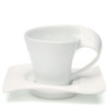 Cup & Saucer Favor Containers in White - Modern Style