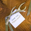 Antler Bottle Opener Favors in Silver - Woodland Wedding