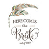 Bohemian Themed Ceremony Banner - Here Comes The Bride - Chocolate Brown