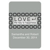 LOVE - The Key to Happiness Sticker - Pewter Gray