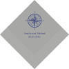 Vintage Travel Compass Personalized Napkins - Nautical Wedding 