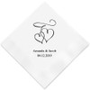 Double Hearts Personalized Napkins