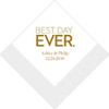 Best Day Ever Personalized Napkins - Block Style