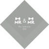 Mr. & Mr. Double Bowtie Personalized Napkins - Same Sex