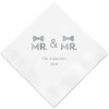 Mr. & Mr.  Double Bowtie Personalized Napkins