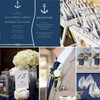 Nautical Wedding Inspiration w/Anchored Adoration Invitation, Glass Bottle with Cork Favor Containers