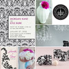 Chandelier & Damask Wedding Inspiration w/Trimmed in Damask invitation